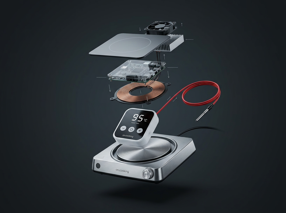 Exploded view of ON.COOKING system